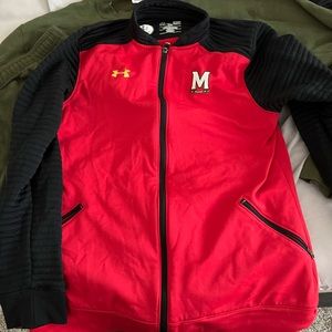 University of maryland terps size small woman jacket used Under Armour ncaa